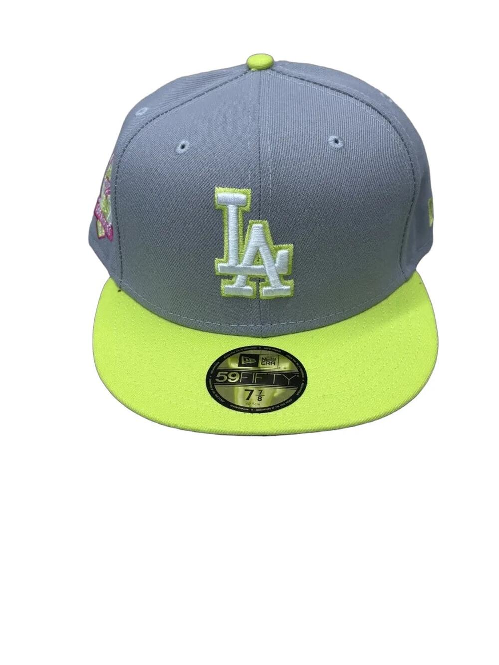 New Era LA Dodgers 59FIFTY Fitted Cap Gray Neon Yellow